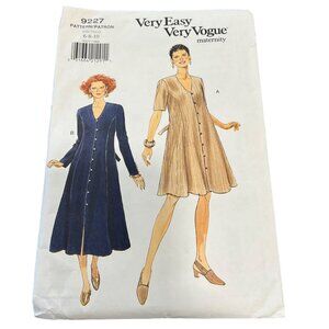 Very Easy Very Vogue 9227 Maternity Dress Sewing Pattern Size 6-10